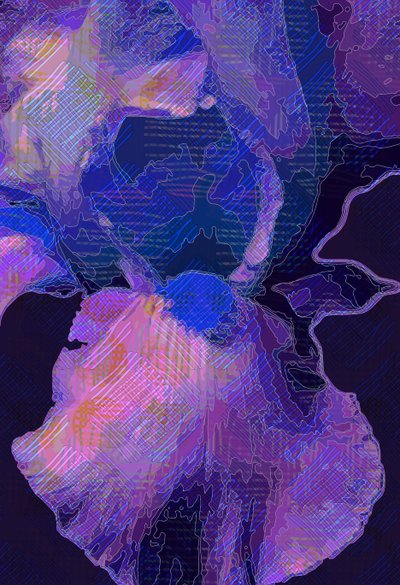 Blaue Iris (digital) von Scott J. Davis